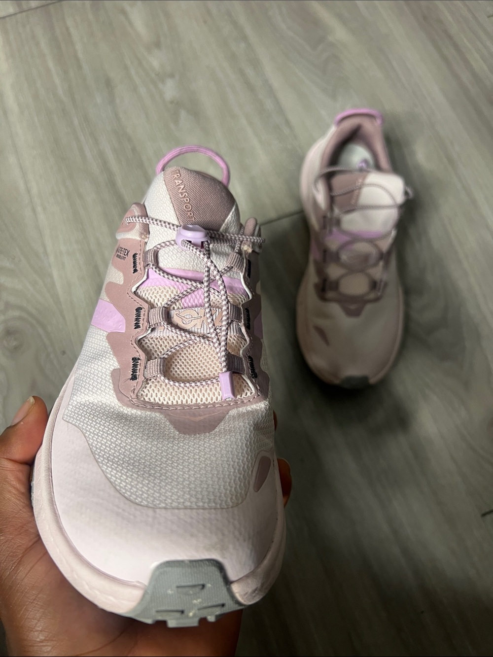 Hoka One One Women's Pale Pink Athletic Sneakers with Lavender Accents (8.5) - Picture 5 of 14